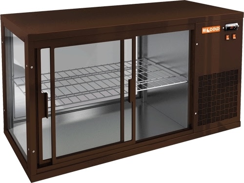 Настольная холодильная витрина HICOLD VRL 900 R Brown