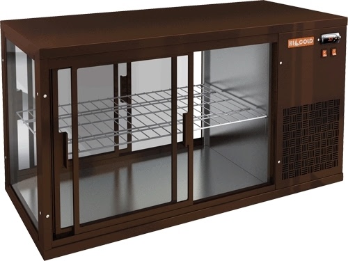 Настольная холодильная витрина HICOLD VRL T 900 R Brown