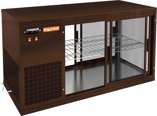Настольная холодильная витрина HICOLD VRL T 1300 L Brown