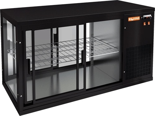 Настольная холодильная витрина HICOLD VRL T 1100 R Black