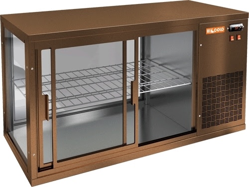 Настольная холодильная витрина HICOLD VRL 1100 R Bronze