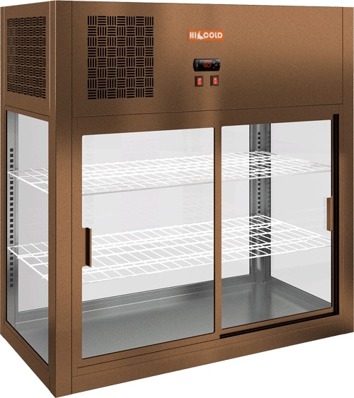 Настольная холодильная витрина HICOLD VRH O 990 Bronze