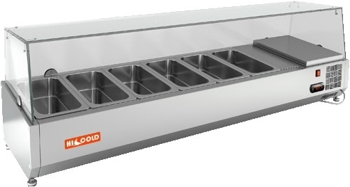 Холодильная витрина HICOLD VRTG 1485 1/4 для ингредиентов