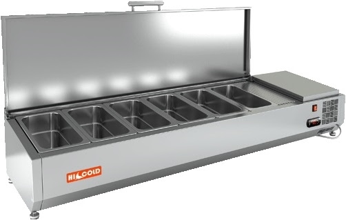 Холодильная витрина HICOLD VRTU 1425 1/4 для ингредиентов
