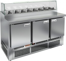 Холодильный стол для пиццы HICOLD PZE1-111/GN стекло