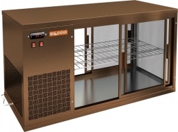 Настольная холодильная витрина HICOLD VRL T 1100 L Bronze