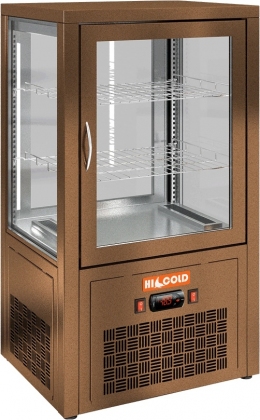 Настольная холодильная витрина HICOLD VRC T 70 Bronze