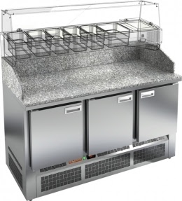 Холодильный стол для пиццы HICOLD PZE3-111/SN (без витрины)